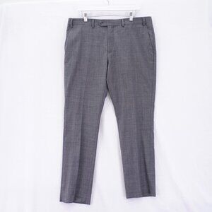 Original Penguin Wool Blend Gray Sharkskin Dress Pants Trousers 38 / 30 Mid Rise